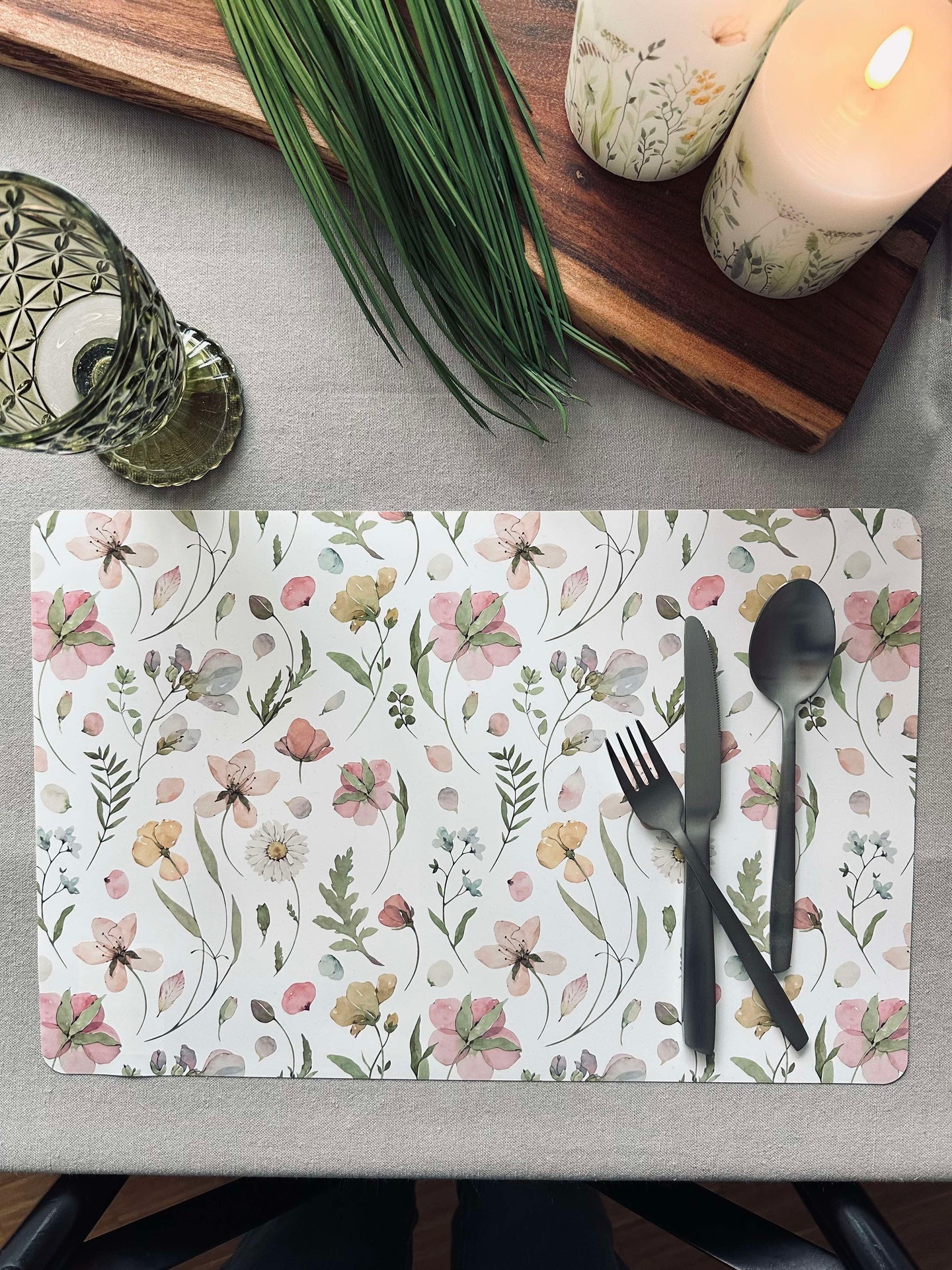 Platzset Flora - Weiß