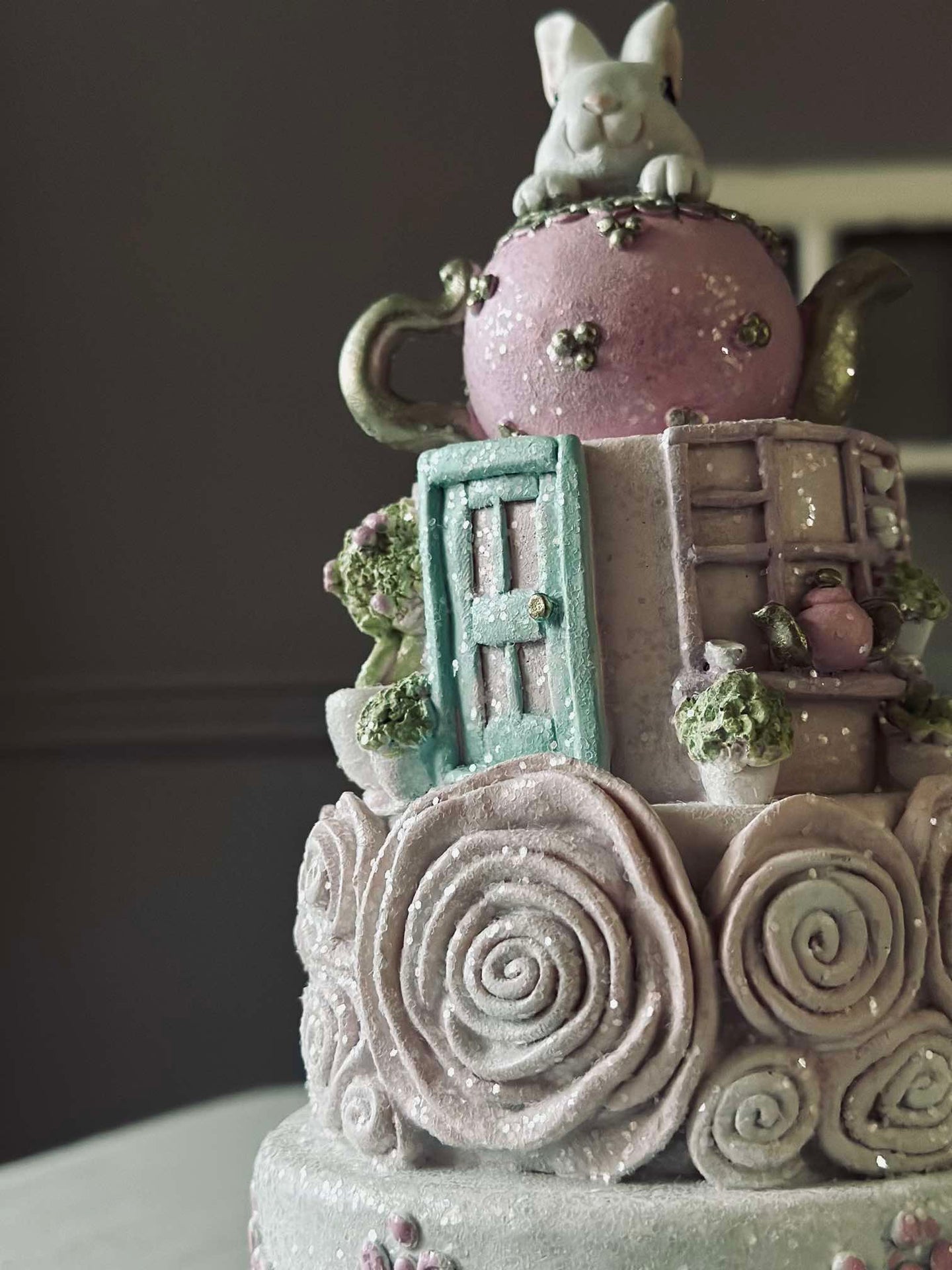 Kuchen mit Hase - Tischdeko