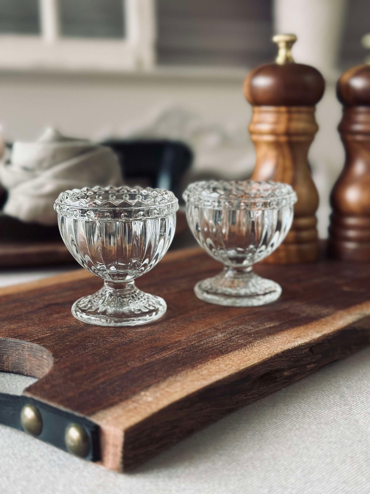 Eierbecher aus Glas - Set mit 2 Stk.