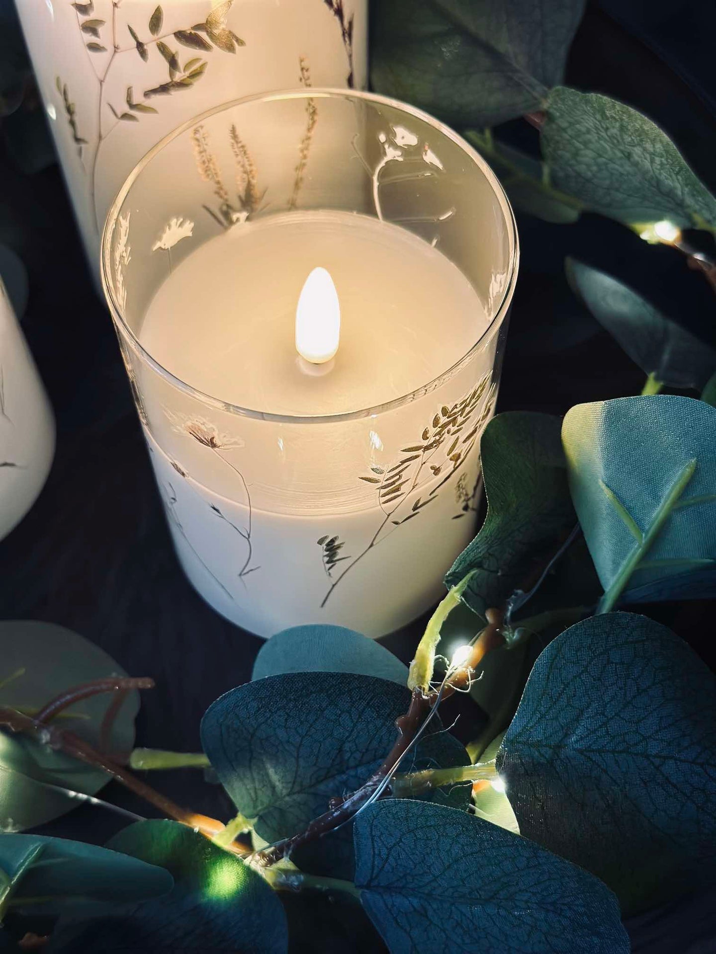 LED FLORA Cylinder – Set mit 3 Stück und Fernbedienung