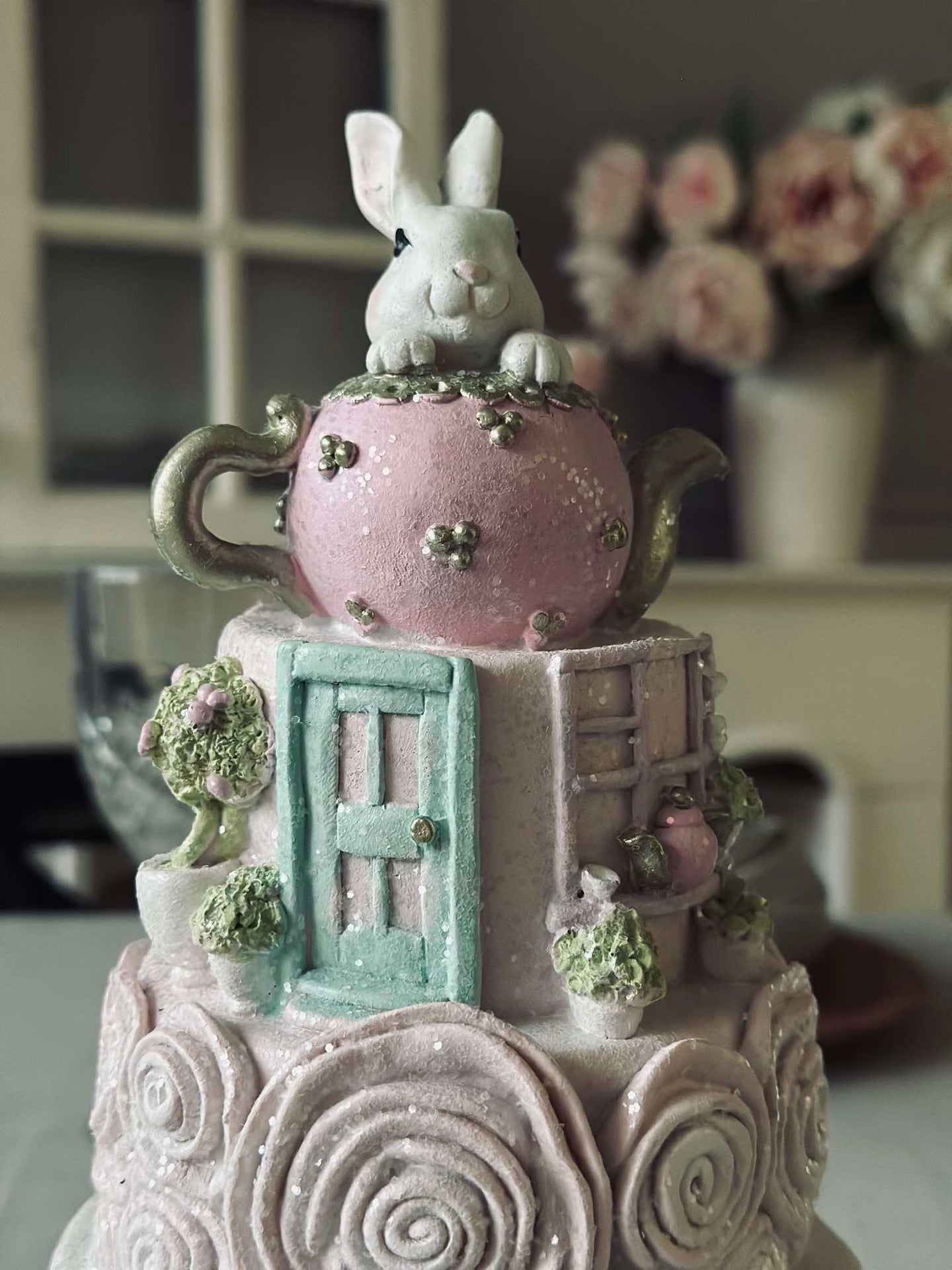 Kuchen mit Hase - Tischdeko