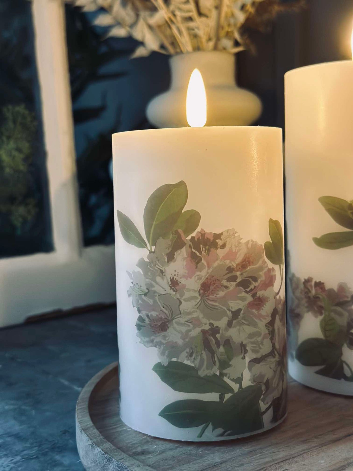 LED Hortensie – Set mit 3 Stk. und Fernbedienung