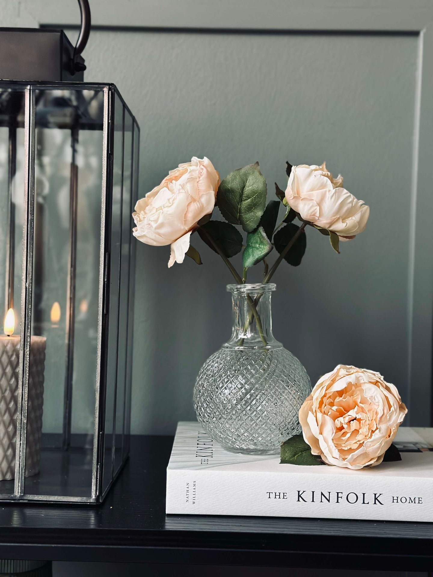 Blume Seide Pfingstrose Creme