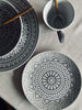 Teller India Stonewear 20cm - Grau