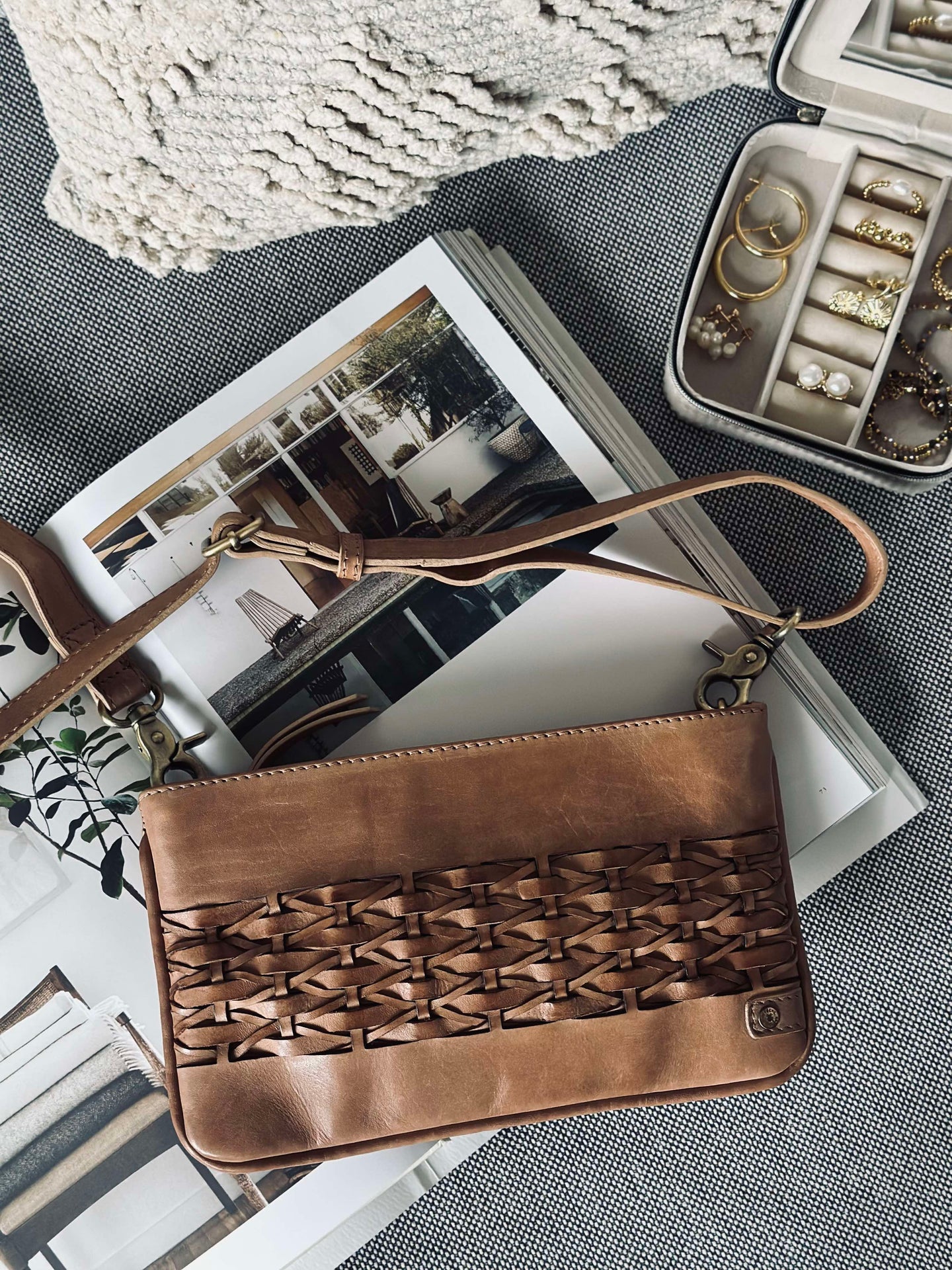 Clutch Lux Handgefertigt - Camel