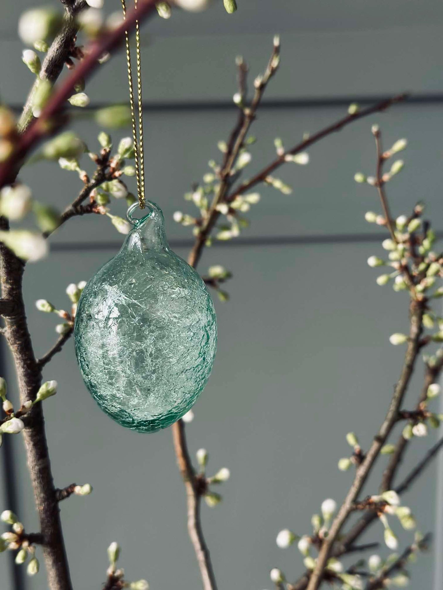 Hängende Eier aus Glas - 3 Stk. Grün