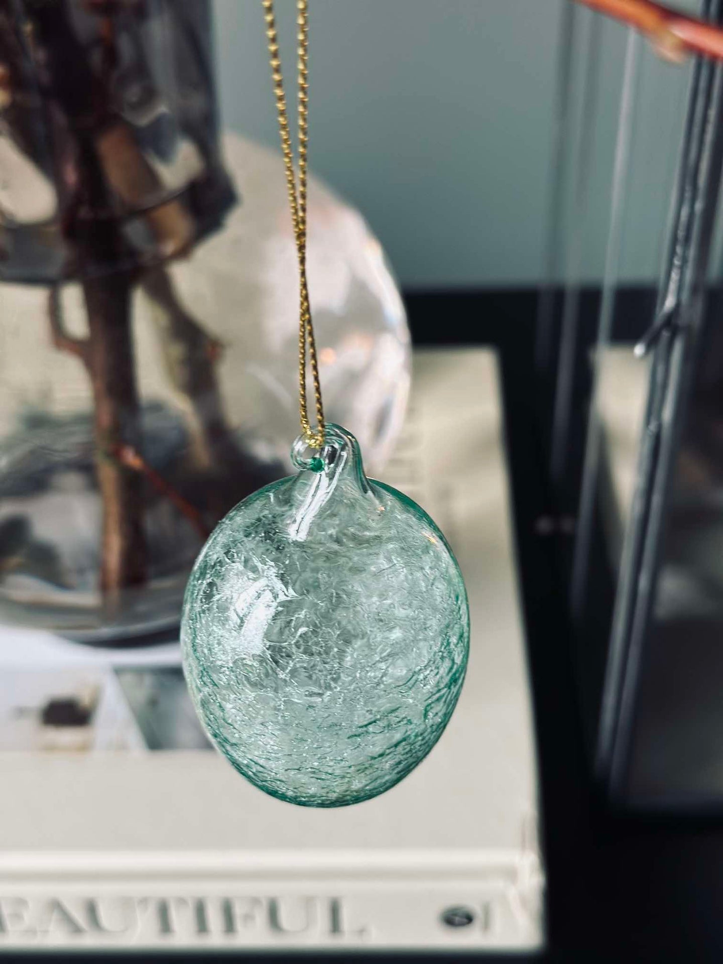 Hängende Eier aus Glas - 3 Stk. Grün
