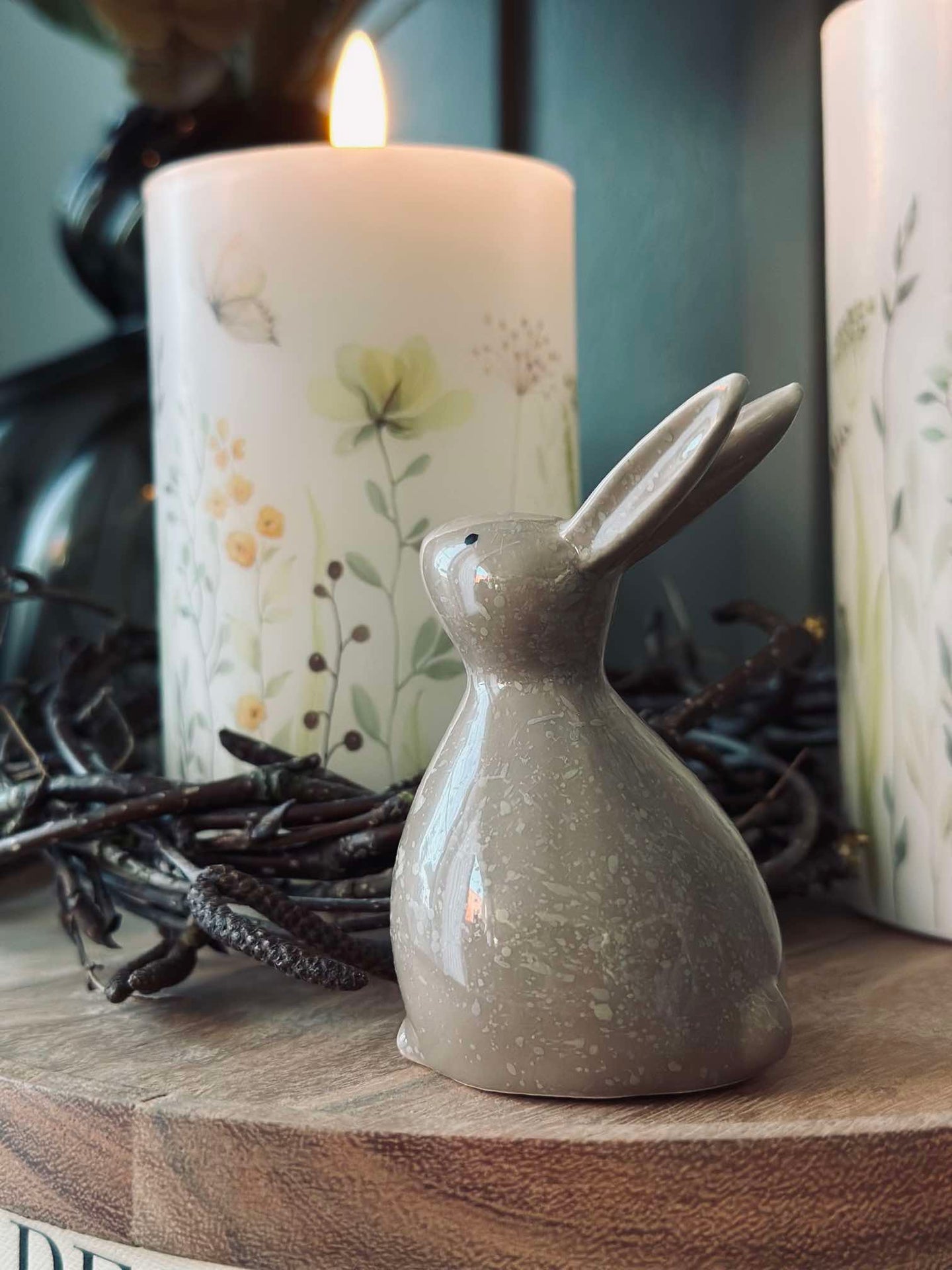 Osterhase - Beige Keramik