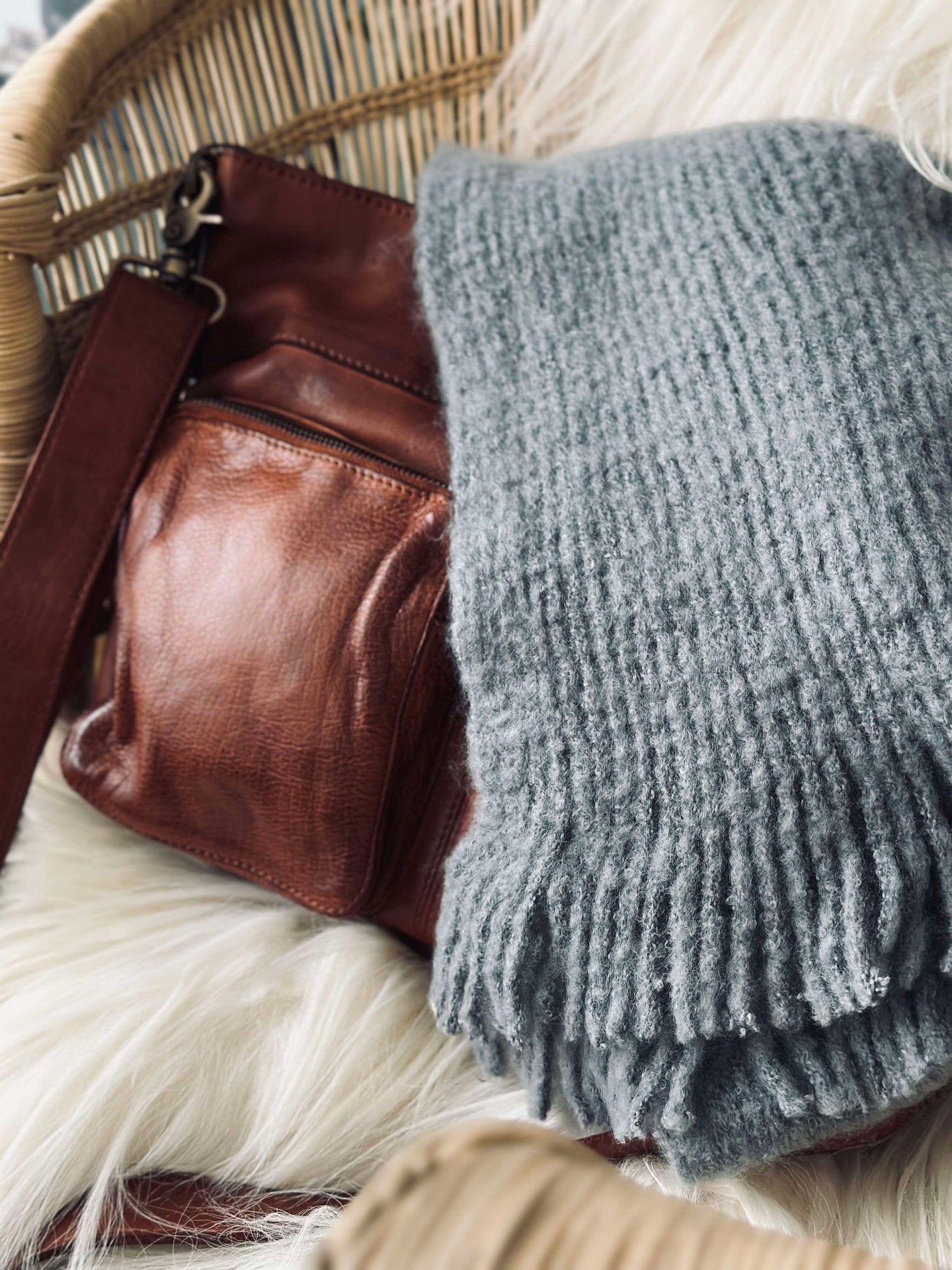 Schal grau - Super soft