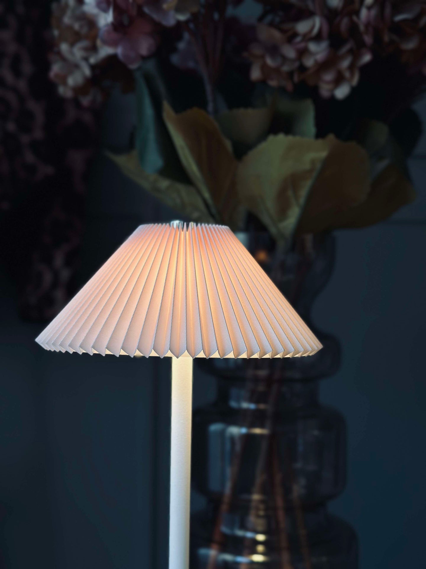 Touch Tischlampe Plissee - Rosa
