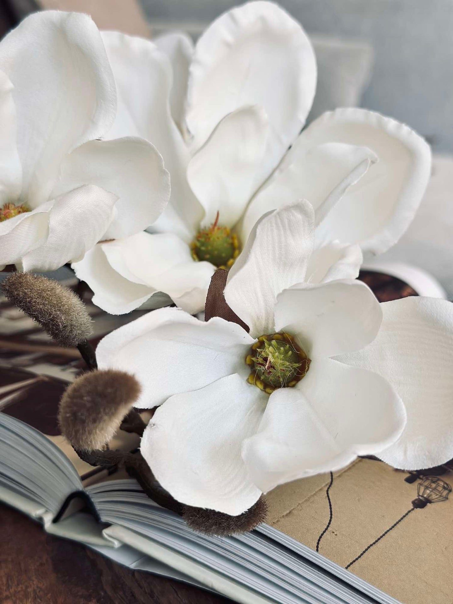 Magnolienzweig - 92 cm