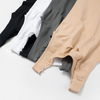 Seamless-Top mit Spitzenkante - Schwarz