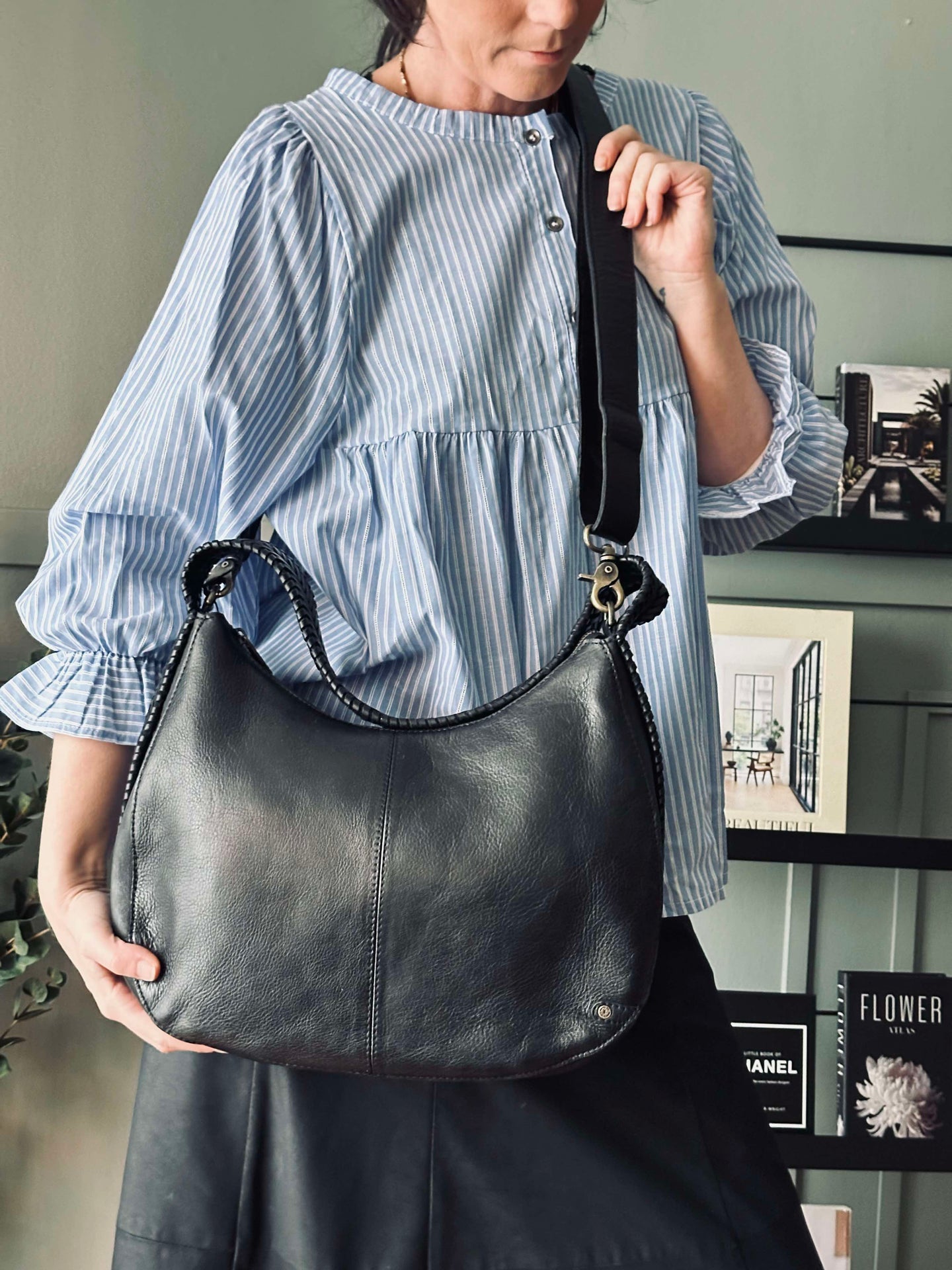 Exklusive Schultertasche - Geflochtener Schulterriemen