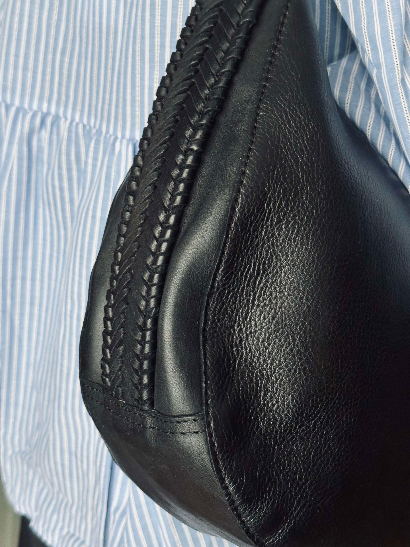 Exklusive Schultertasche - Geflochtener Schulterriemen