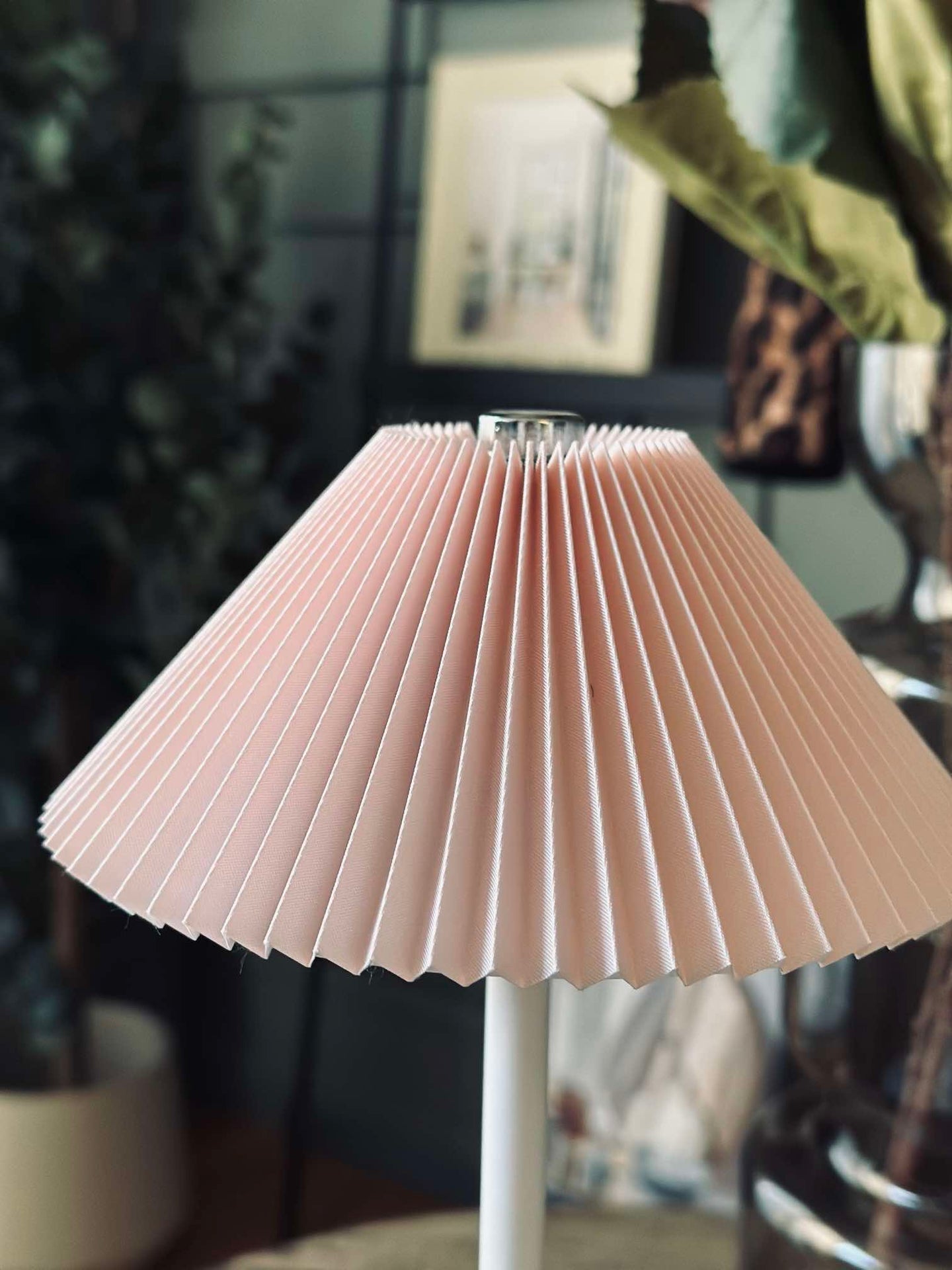 Touch Tischlampe Plissee - Rosa