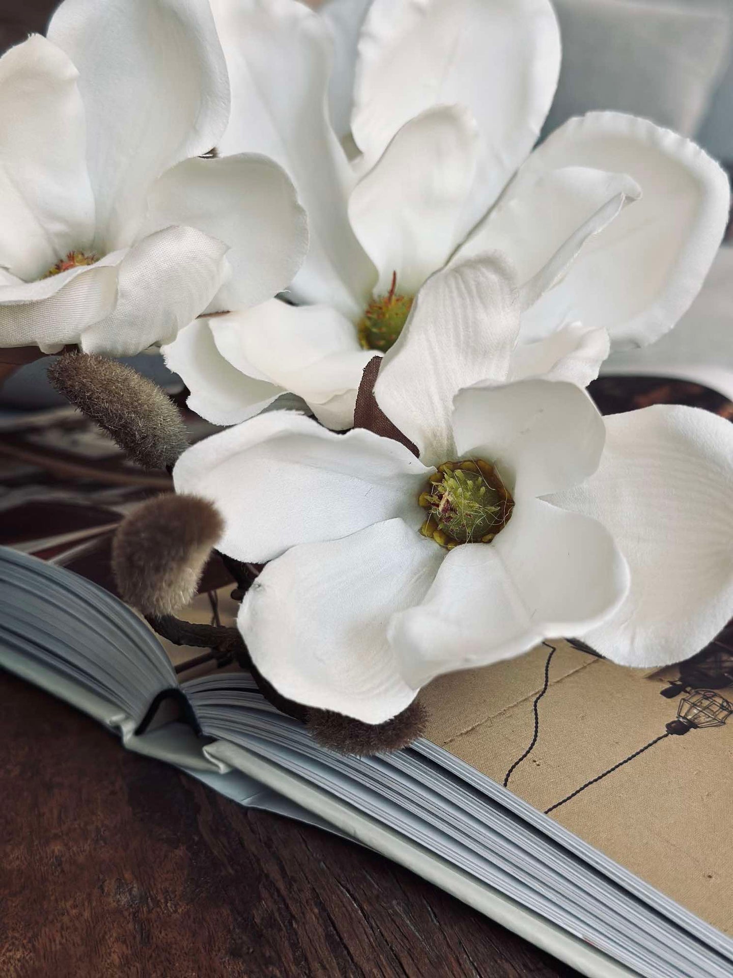 Magnolienzweig - 92 cm