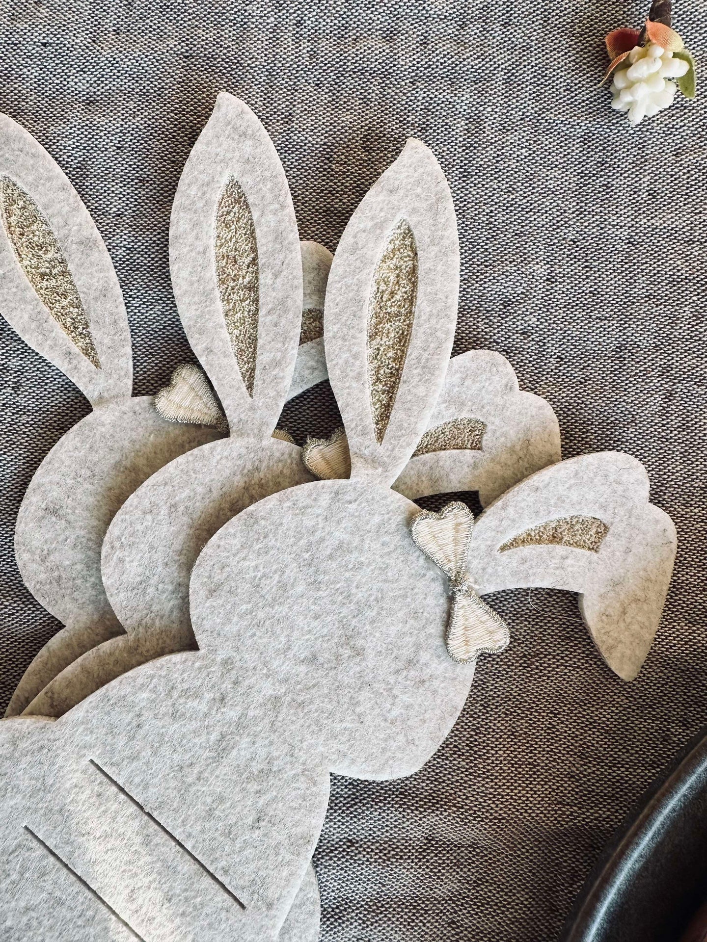 Besteckhalter Hase Beige - Set mit 4 Stk.