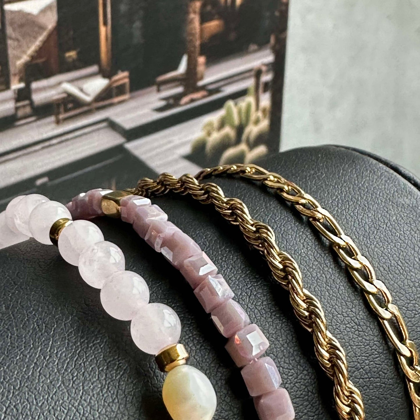 Armband Erika Lavendel - Set mit 4 Armbändern
