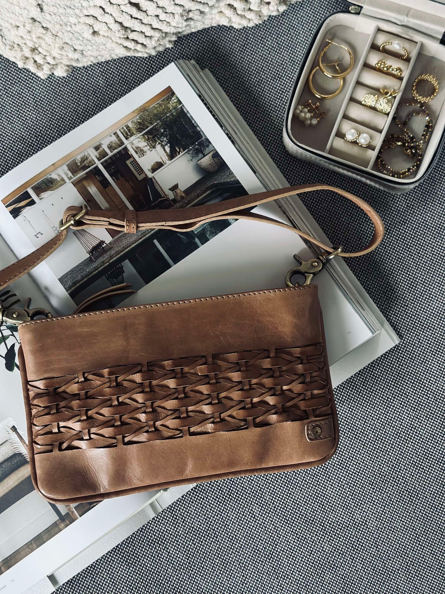Clutch Lux Handgefertigt - Camel