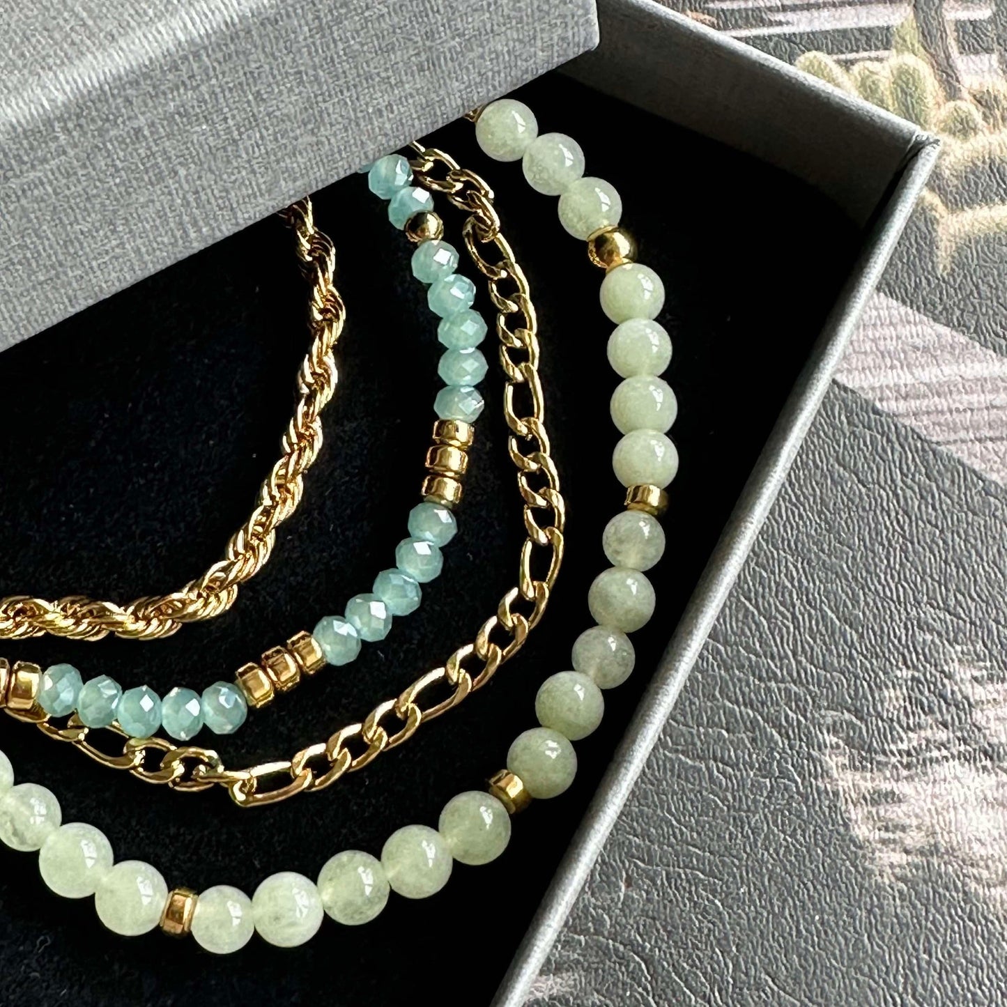 Armband Erika Jade - Set mit 4 Armbändern