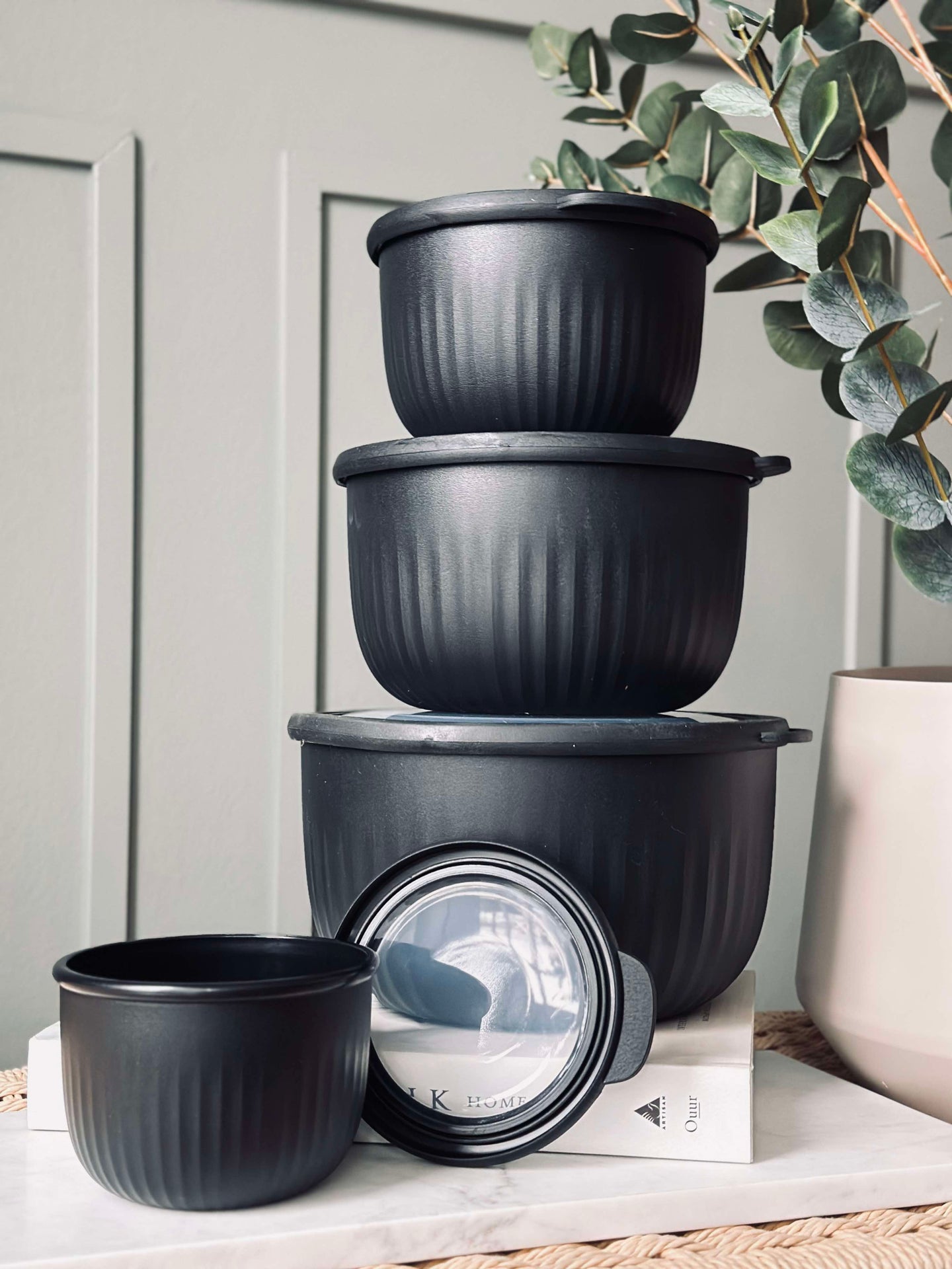 Aufbewahrungsbehälter Black – Set mit 4 Stk.