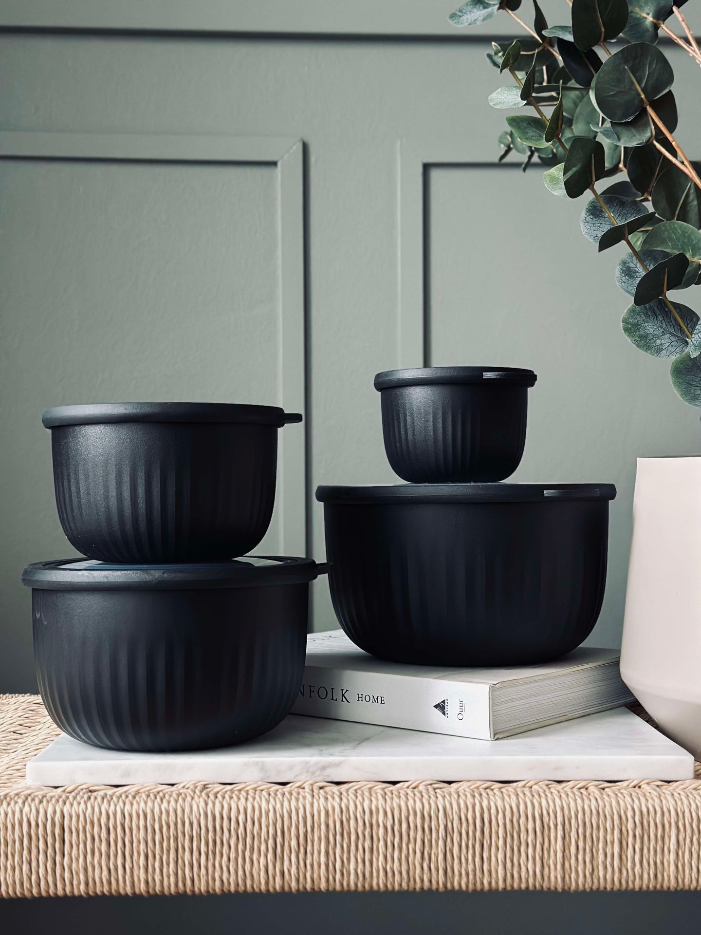 Aufbewahrungsbehälter Black – Set mit 4 Stk.