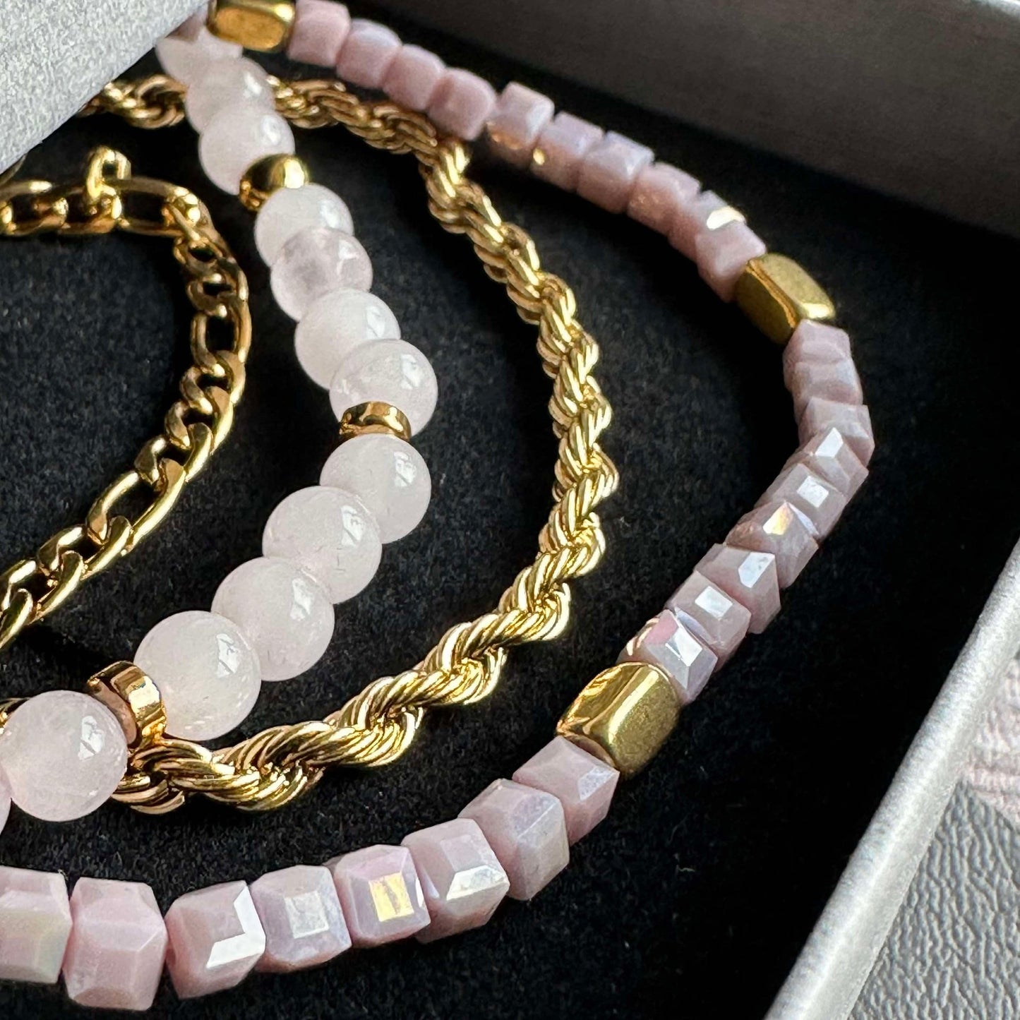 Armband Erika Lavendel - Set mit 4 Armbändern