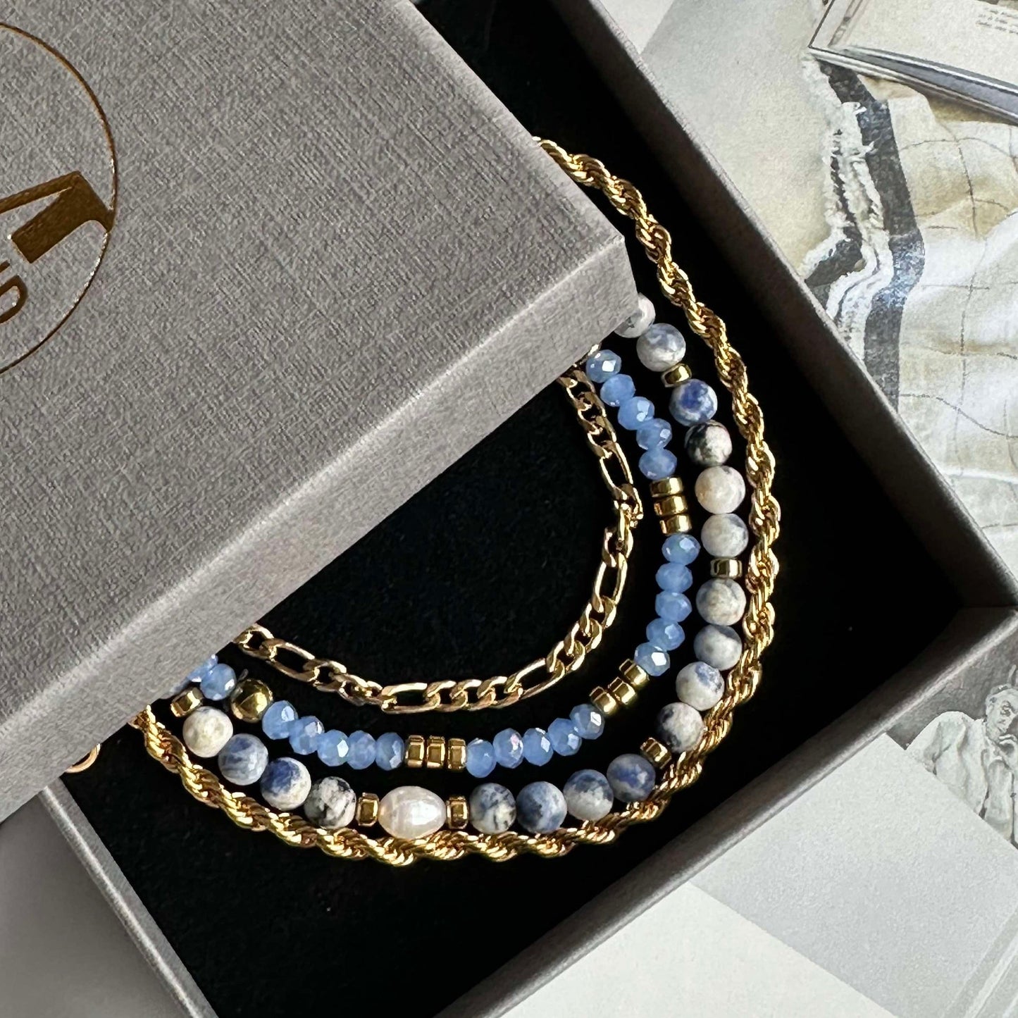 Armband Erika Blue - Set mit 4 Armbändern