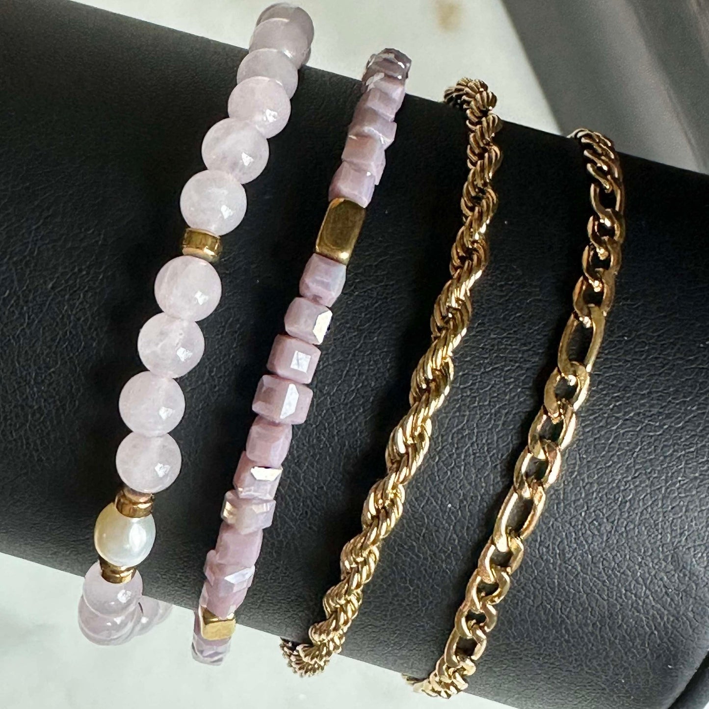 Armband Erika Lavendel - Set mit 4 Armbändern