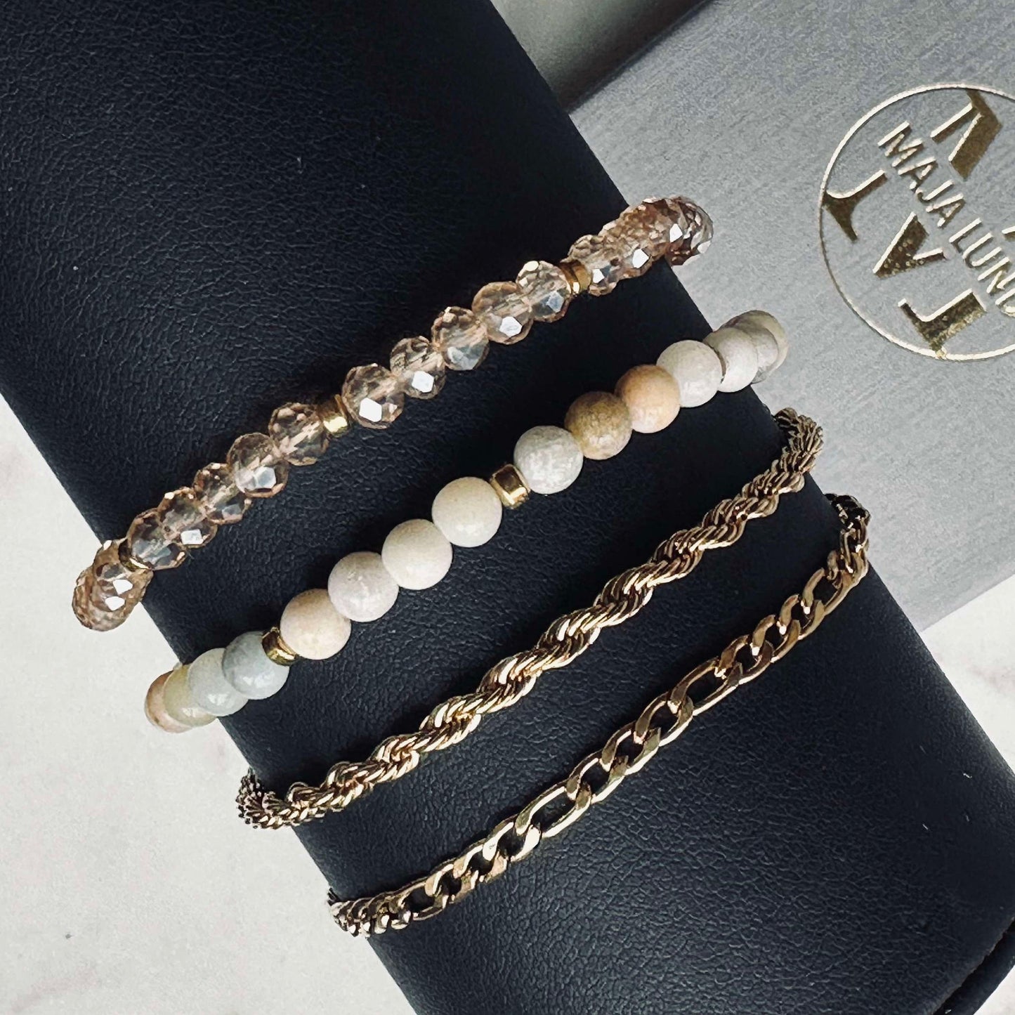 Armband Erika Natur - Set mit 4 Armbändern