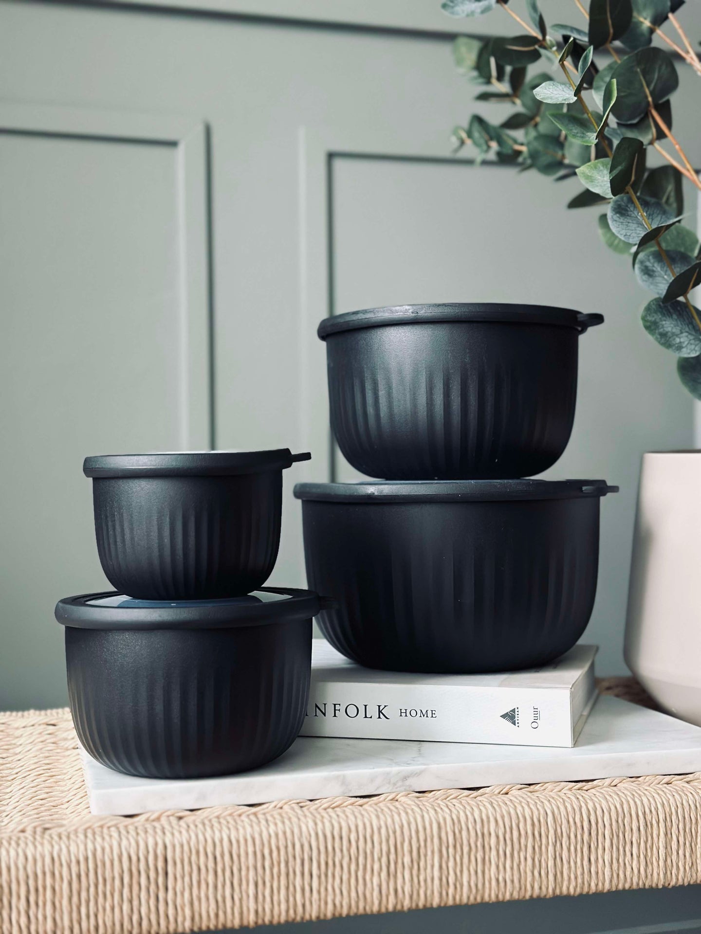 Aufbewahrungsbehälter Black – Set mit 4 Stk.
