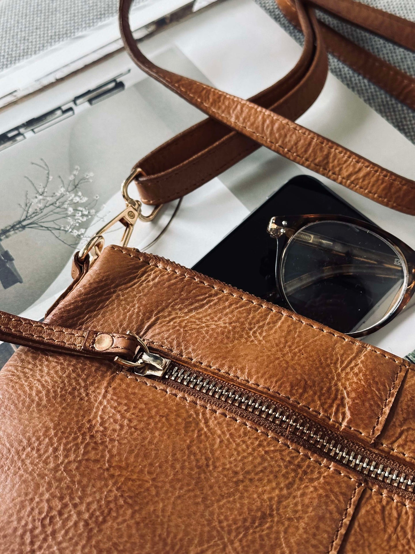 Clutch Gabby Cognac