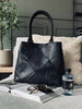 Exklusive handgeflochtene Schultertasche - Schwarz
