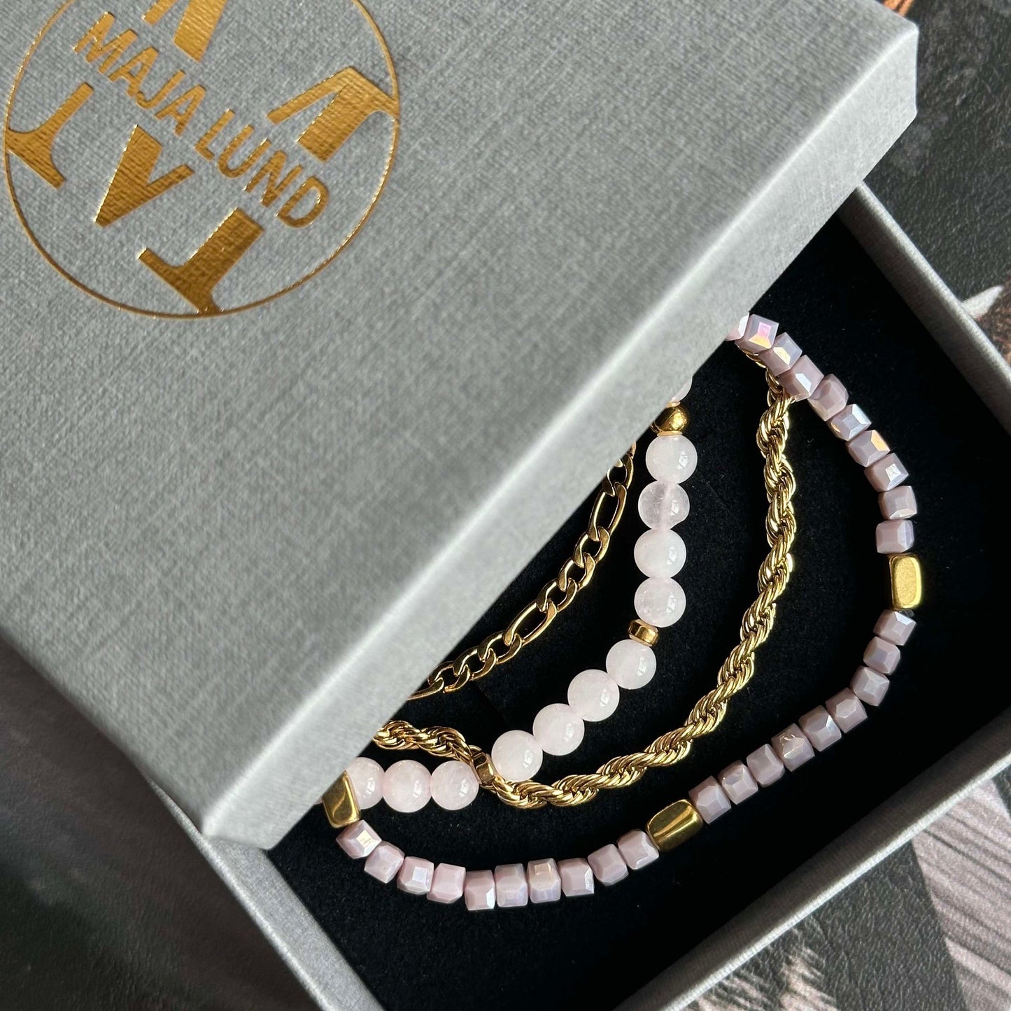 Armband Erika Lavendel - Set mit 4 Armbändern