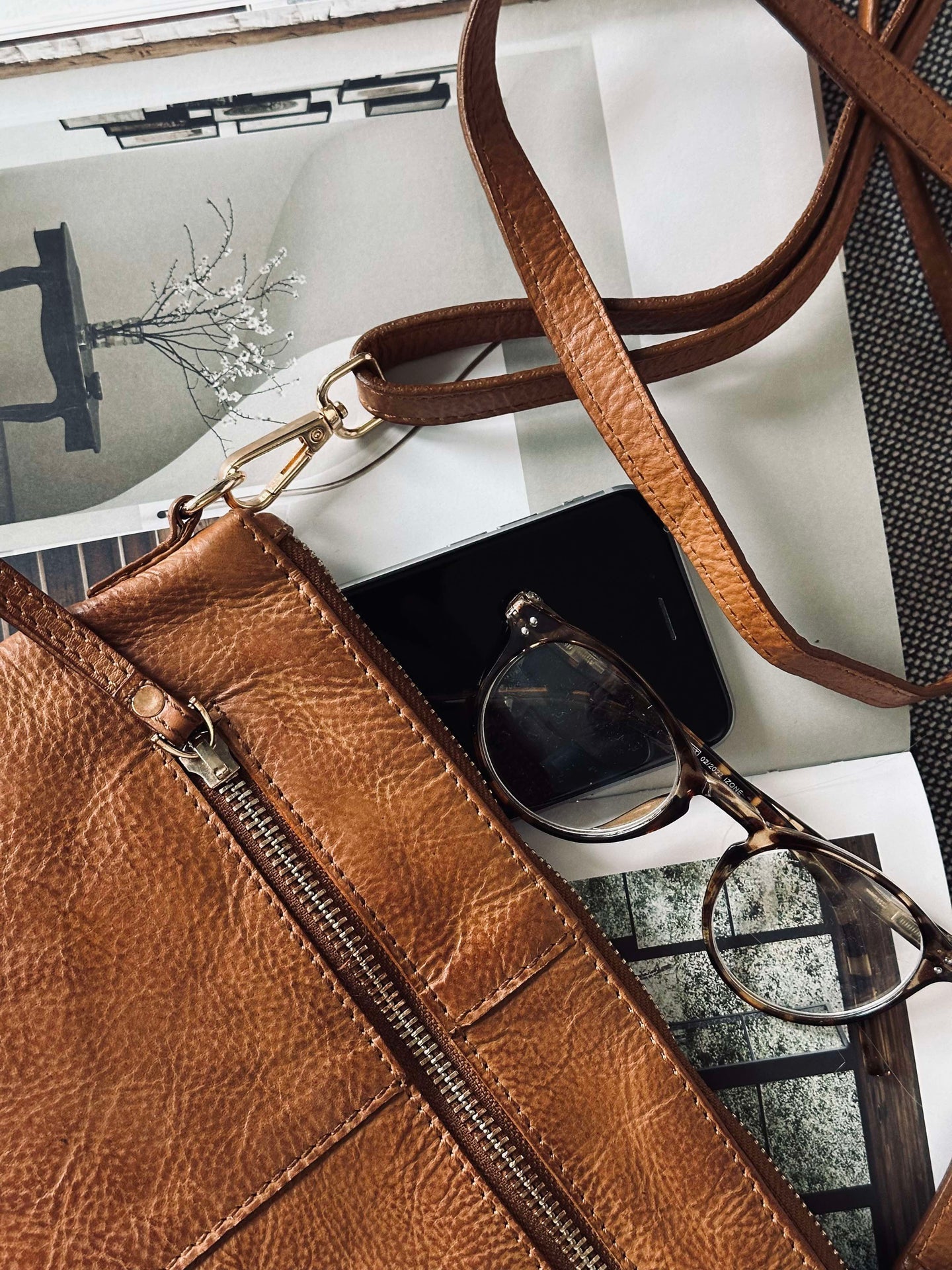 Clutch Gabby Cognac