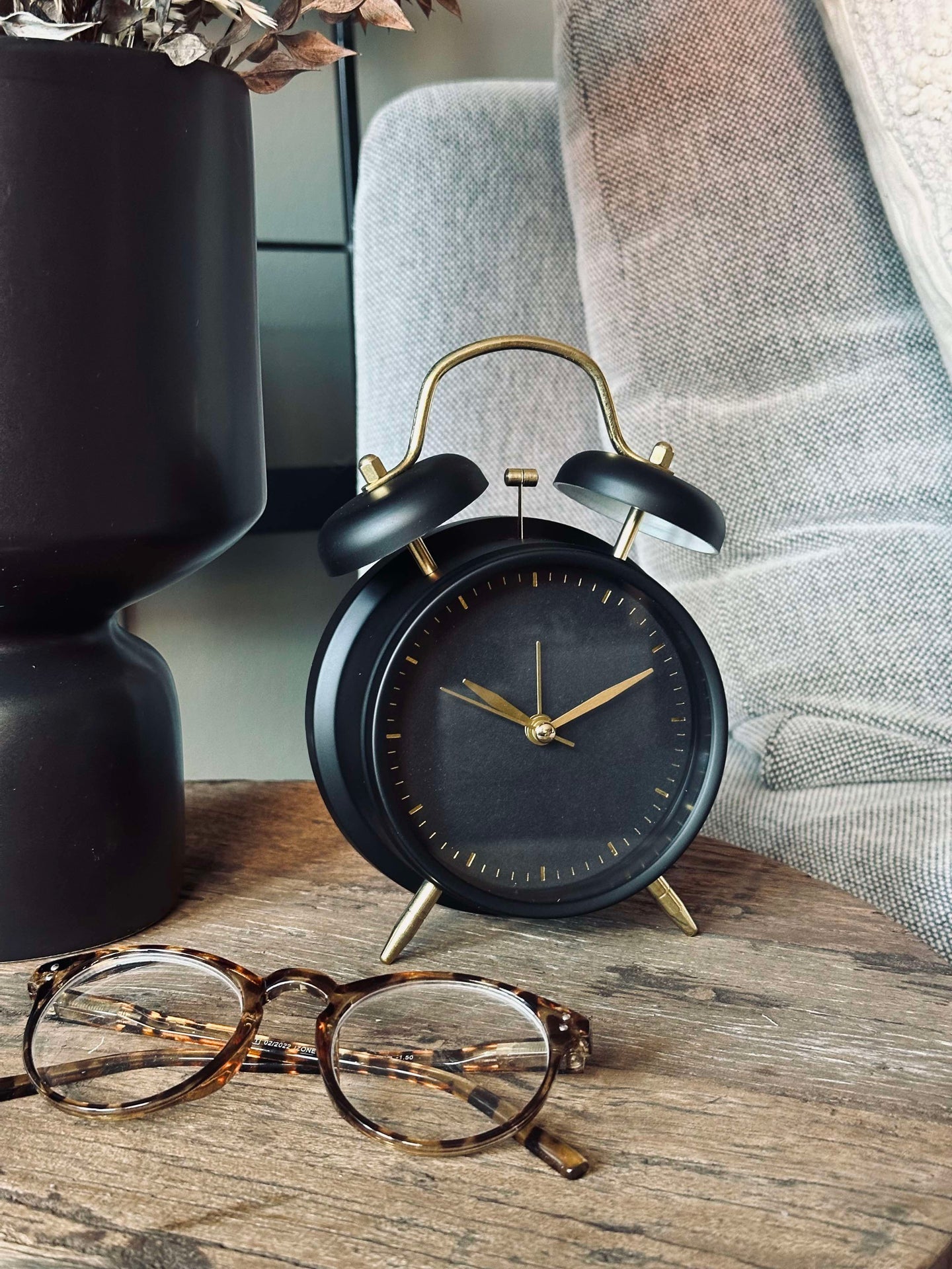 Wecker - Schwarz / Gold