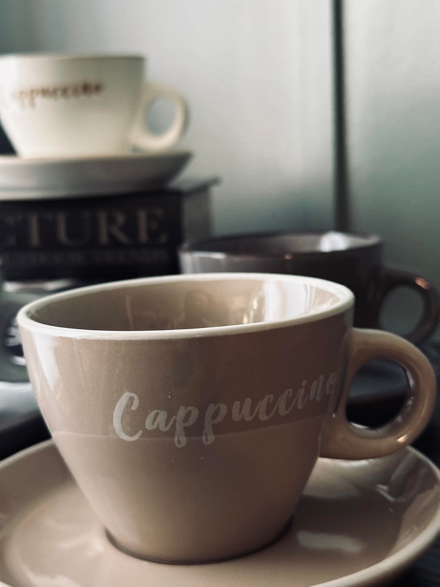 Tasse mit Untertasse Cappuccino - Set mit 4 stk.