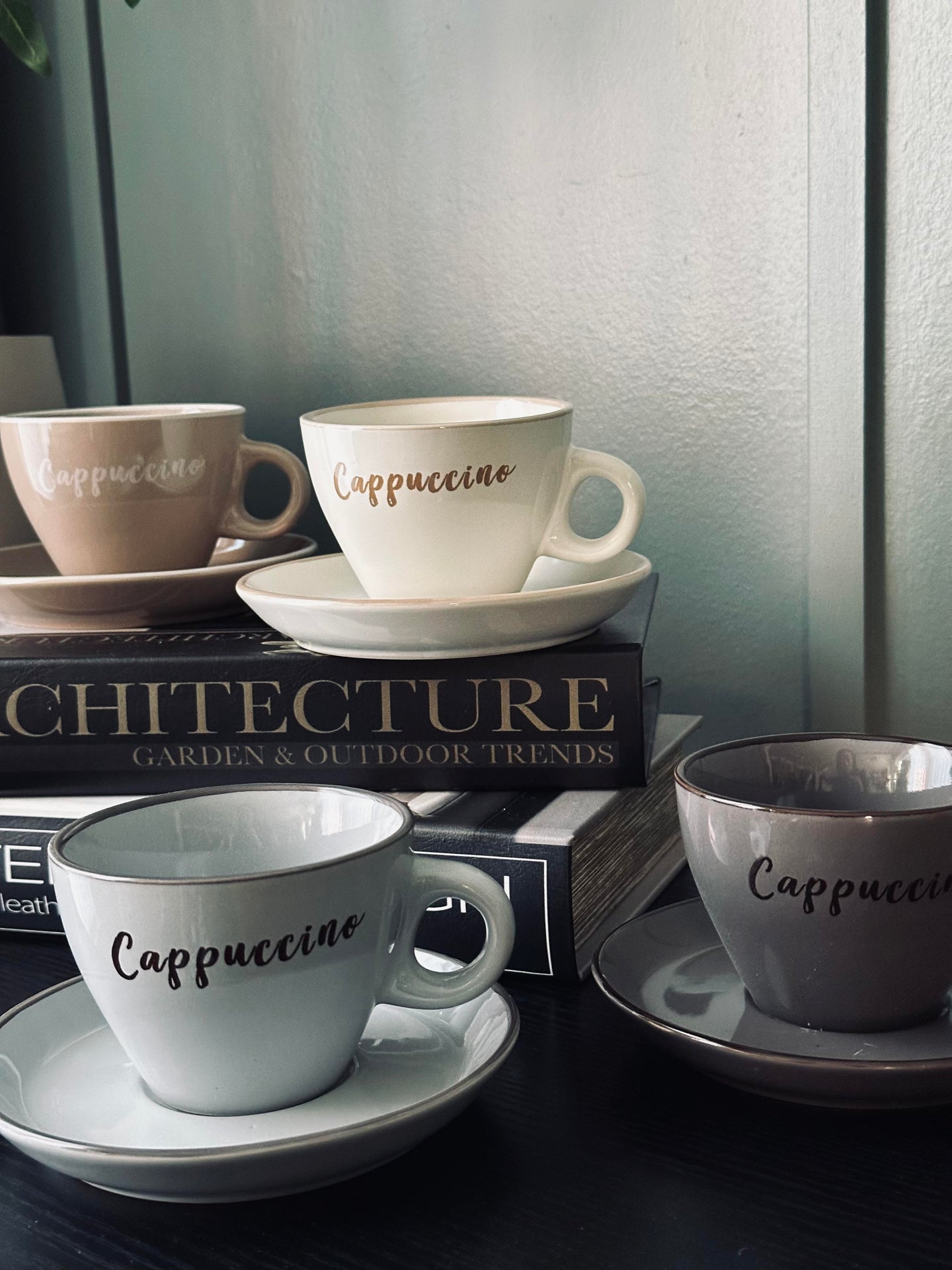 Tasse mit Untertasse Cappuccino - Set mit 4 stk.