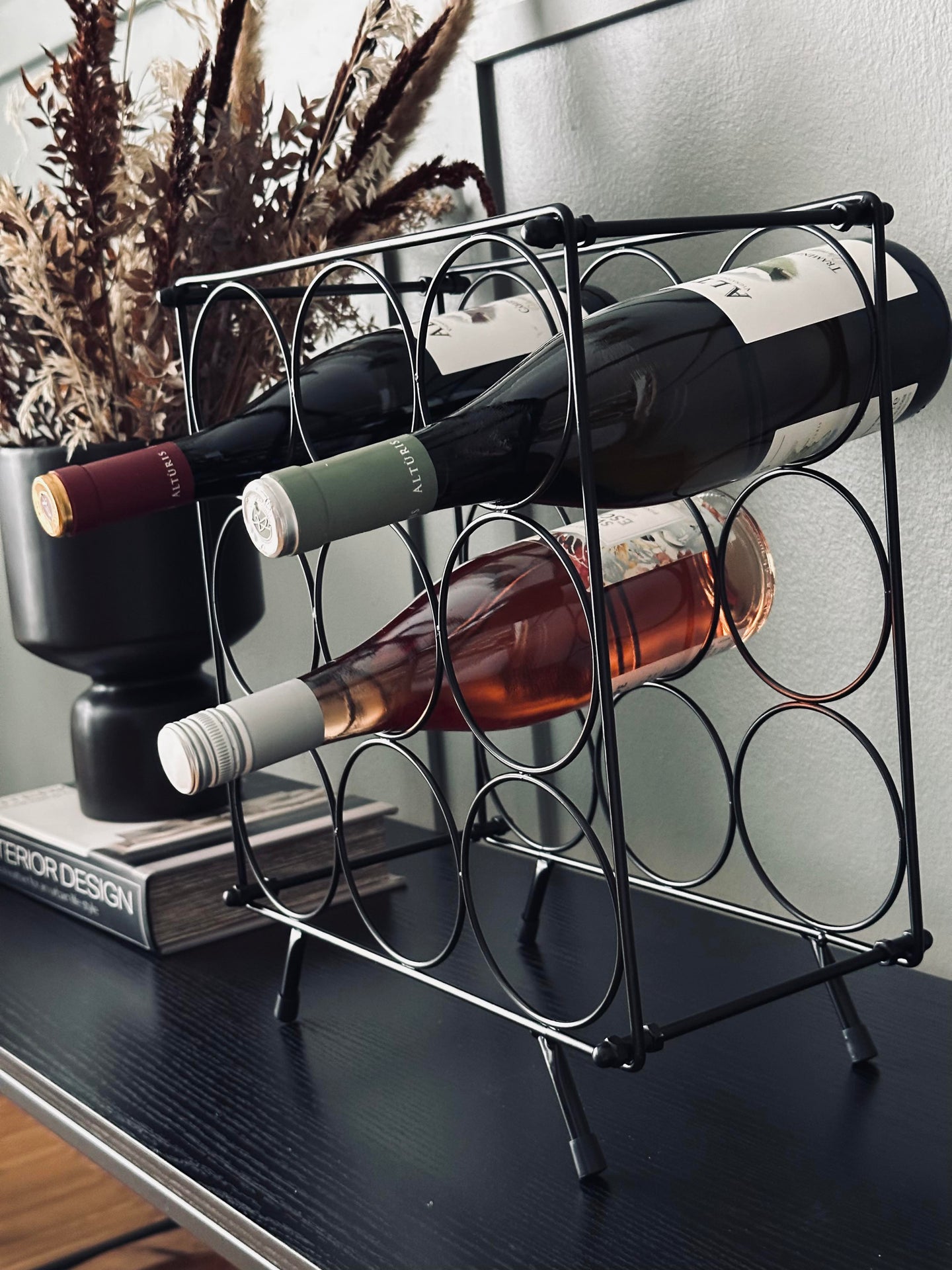 Weinregal aus Metall - 9 Flaschen