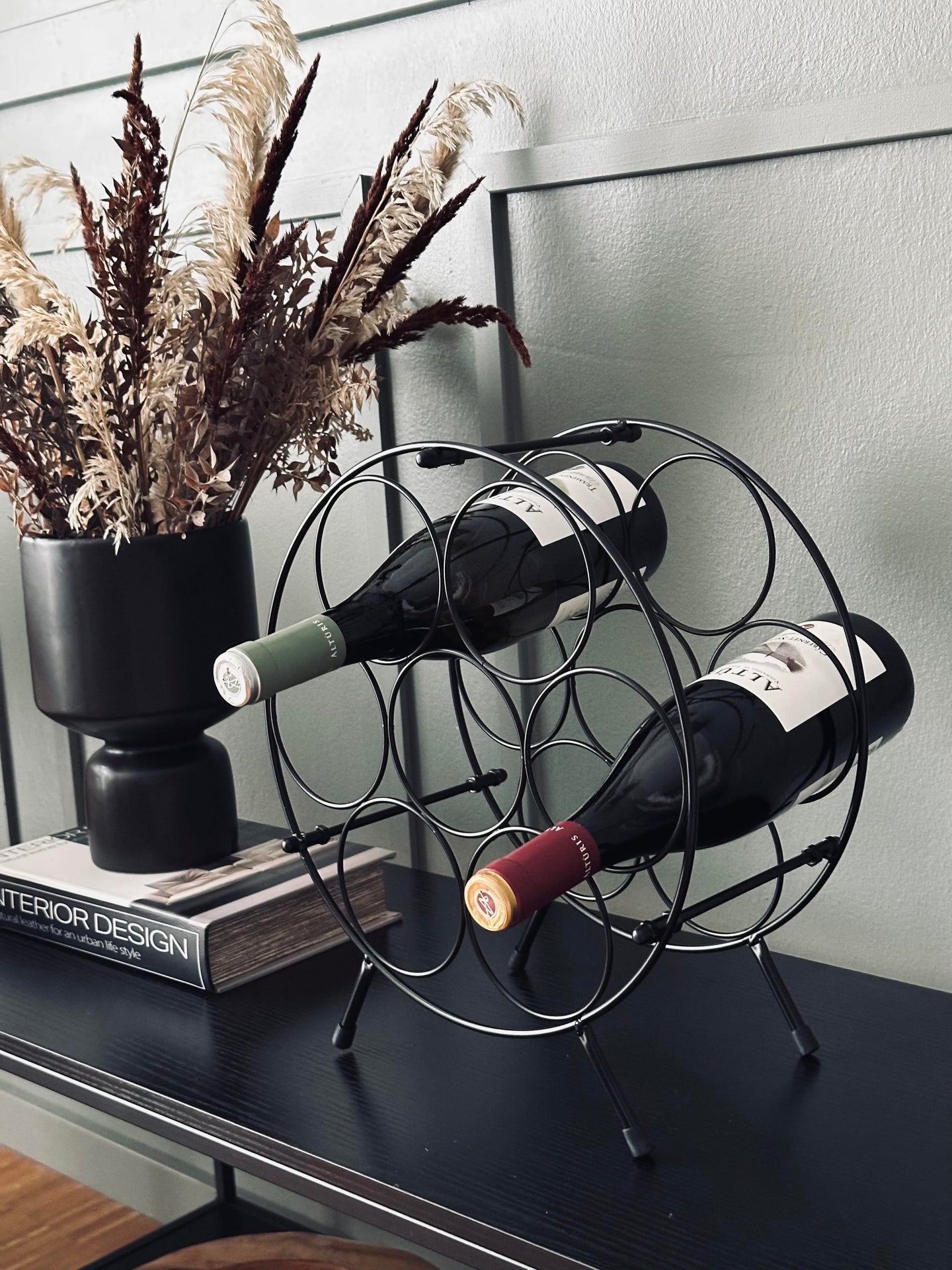 Weinregal aus Metall - 7 Flaschen