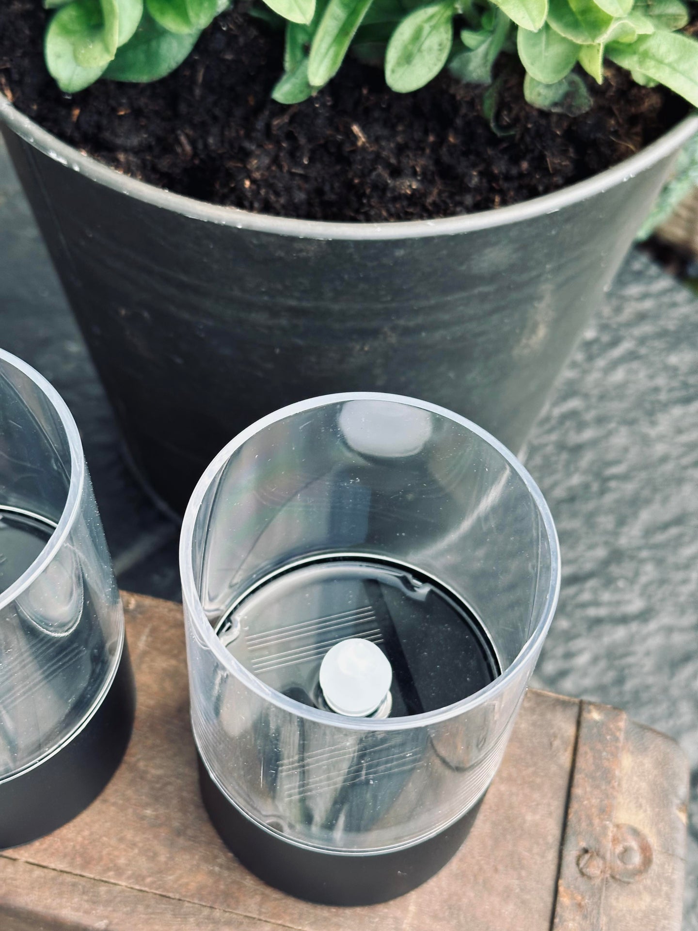 Solar-Kerzenhalter - 2er Set, Matt Schwarz