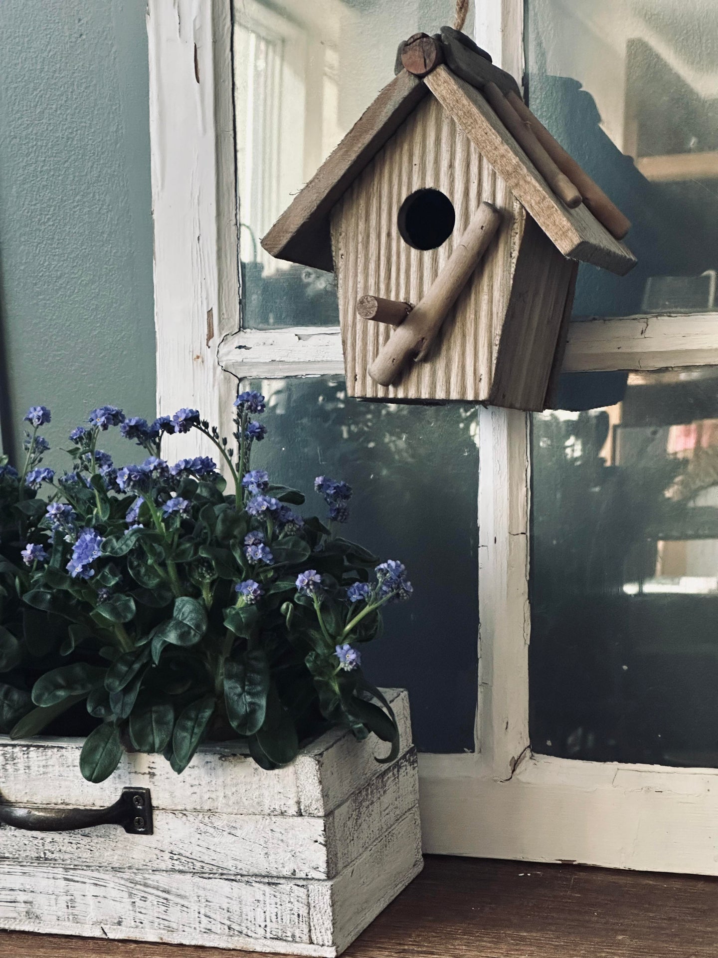 Vogelhaus aus gewaschenem Holz
