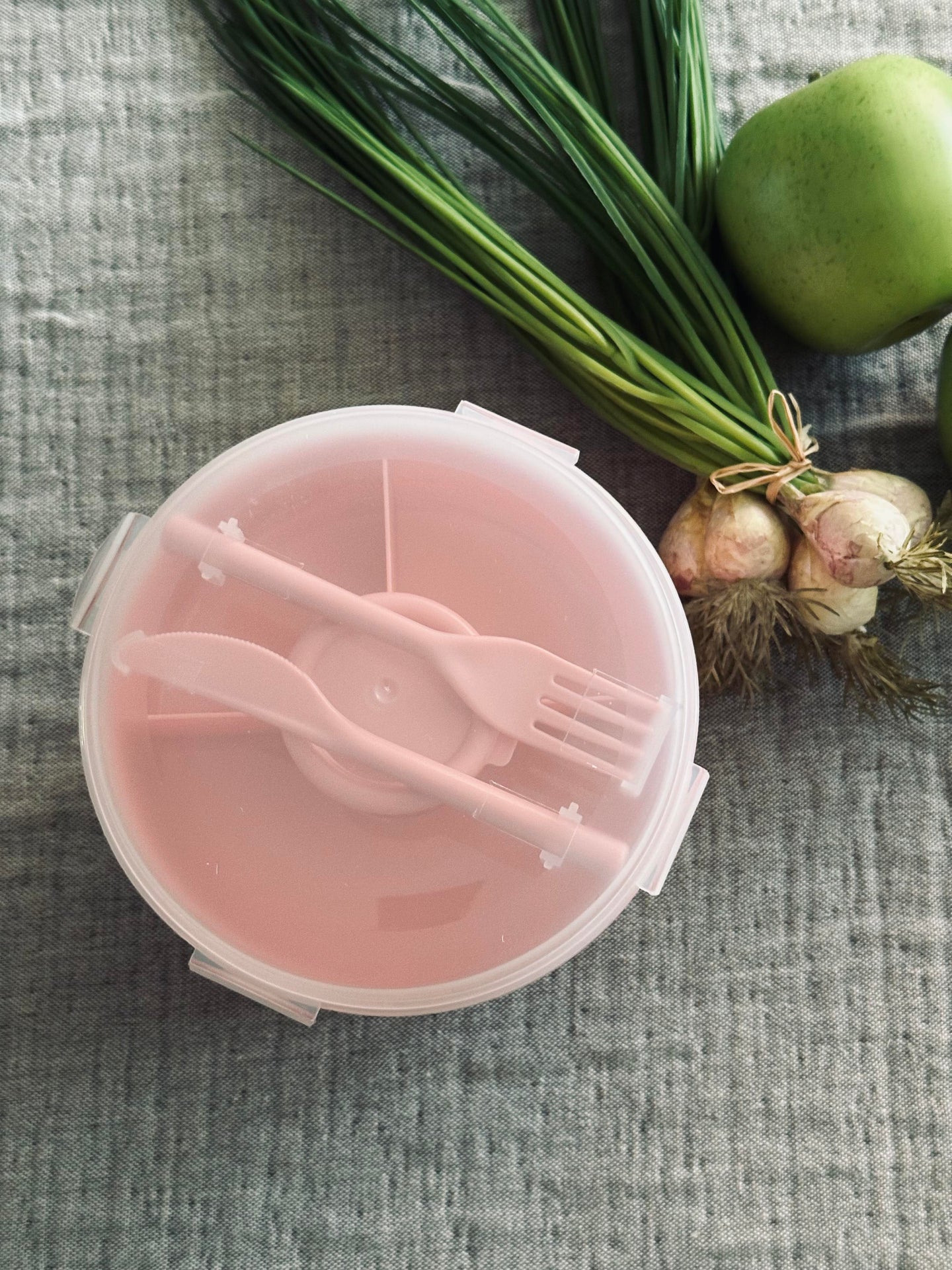 Lunchbox mit Dressingbecher - Rosa