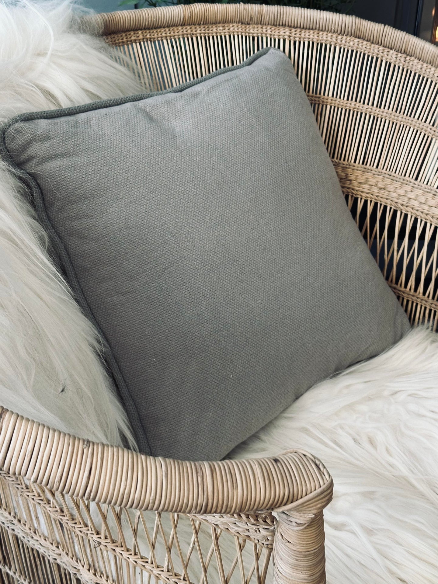 Kissen mit Füllung - Grau / Mint 43x43