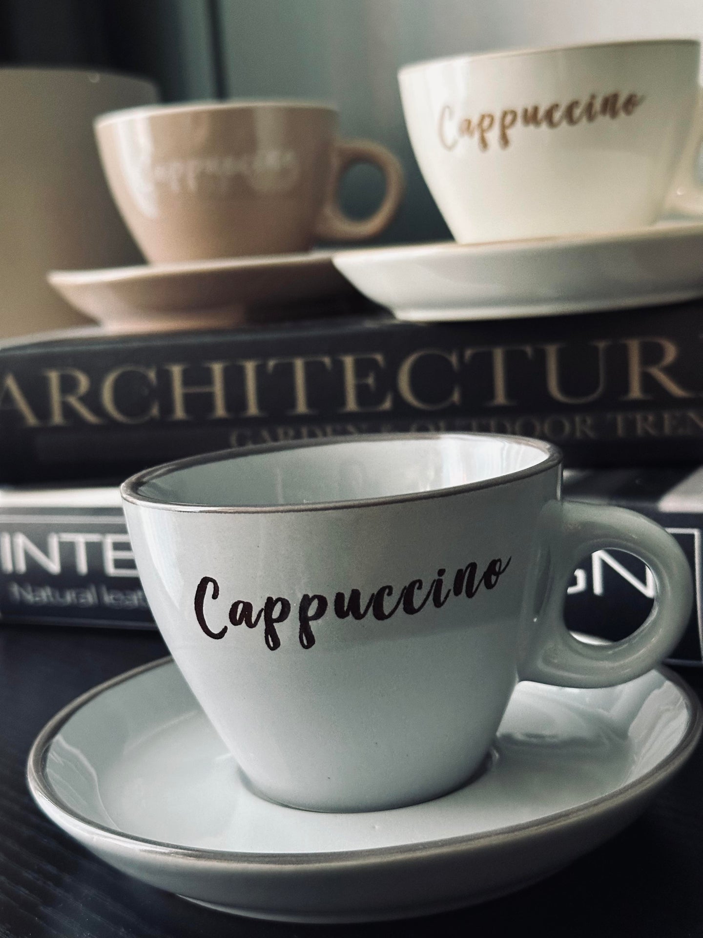 Tasse mit Untertasse Cappuccino - Set mit 4 stk.