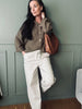 Hose mit Stretch Weiß – Plus-Onesize 40-48