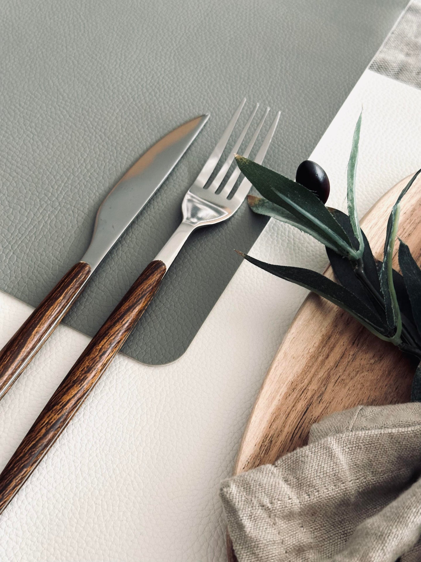 Platzset – Wendbar Grau / Kitt
