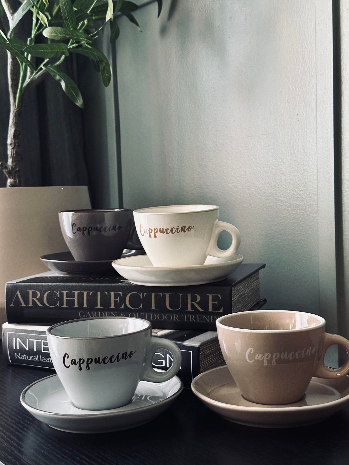 Tasse mit Untertasse Cappuccino - Set mit 4 stk.
