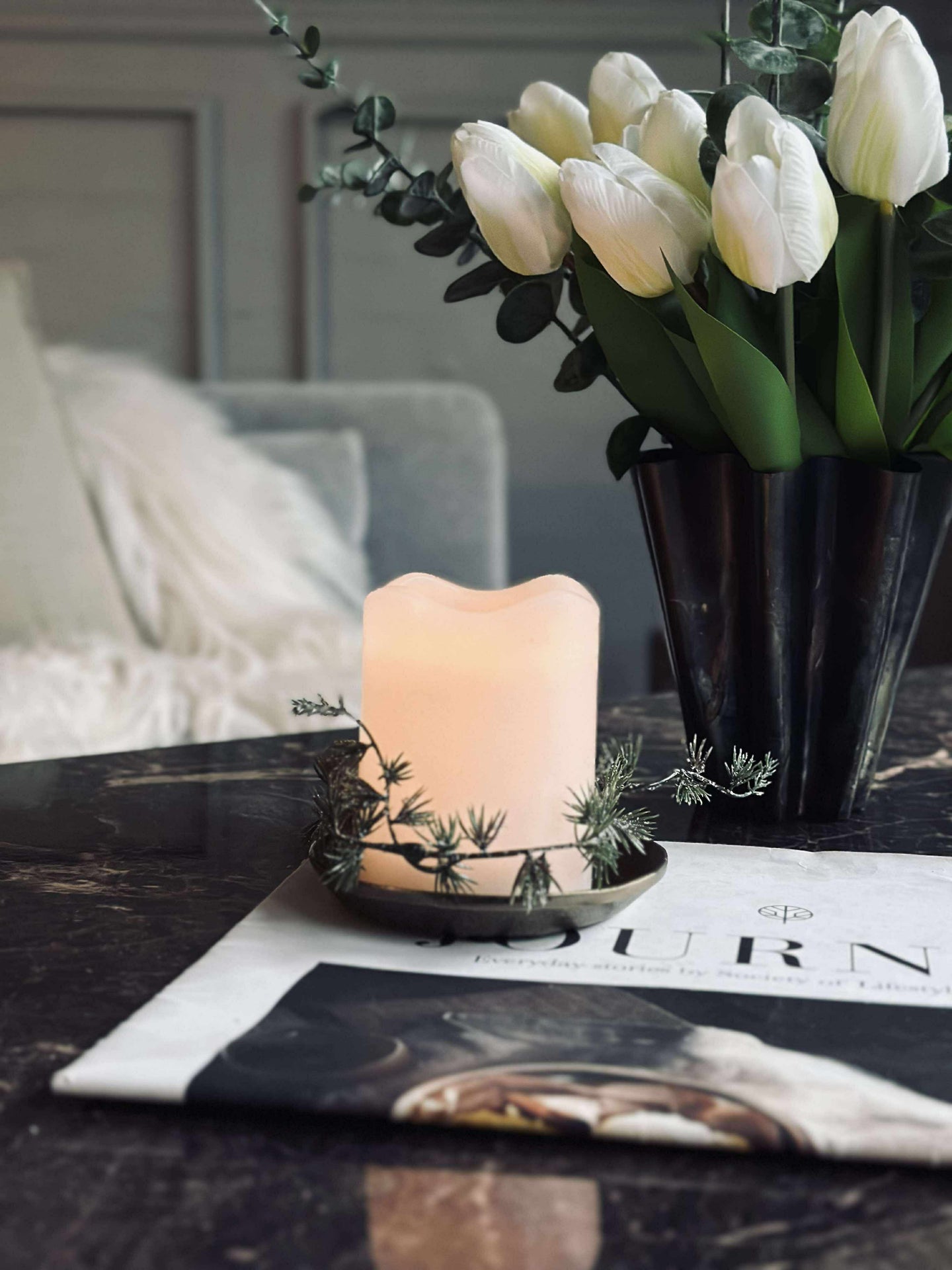 LED-Blockkerze mit Timer