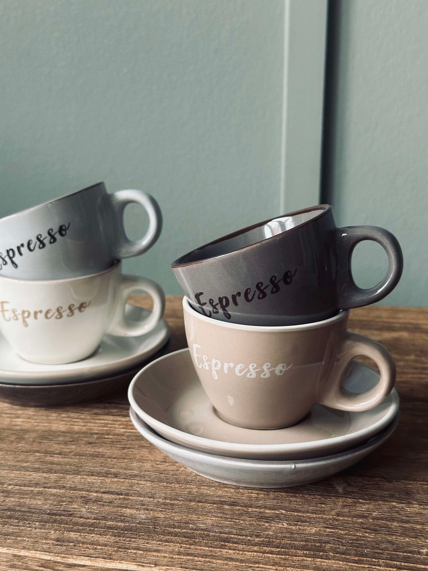 Tasse mit Untertasse Espresso 100 ml. - 4 Stk.